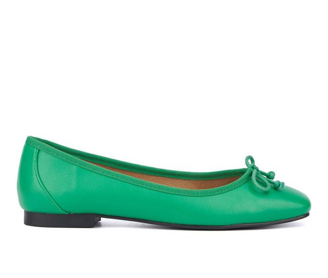 Women's New York and Company Paulina Flats in Kelly Green color