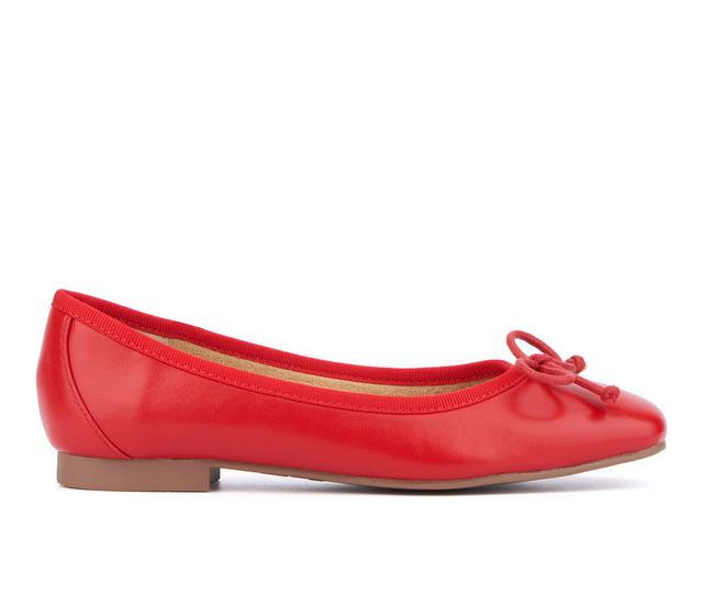 Women's New York and Company Paulina Flats in Red color