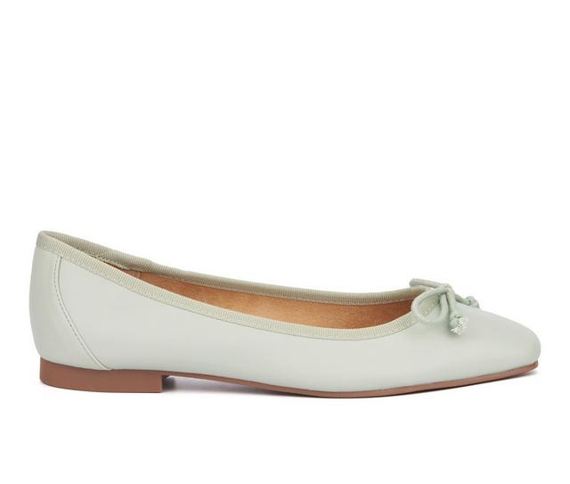 Women's New York and Company Paulina Flats in Dusty Mint color