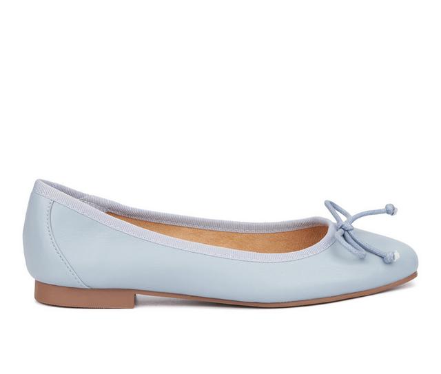 Women's New York and Company Paulina Flats in Dusty Lt Blue color