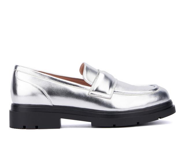Women's New York and Company Abbey Flats in Silver color