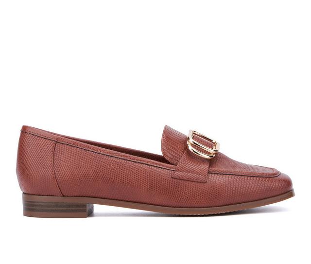 Women's New York and Company Ramira Loafers in Cognac color