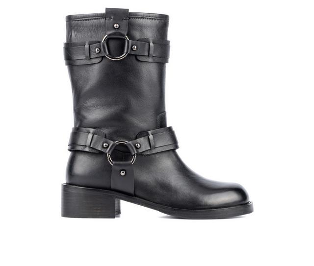 Women's Vintage Foundry Co Augusta Mid Calf Booties in Black color