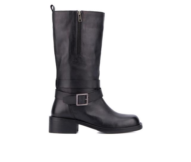 Women's Vintage Foundry Co Philippa Mid Calf Boots in Black color