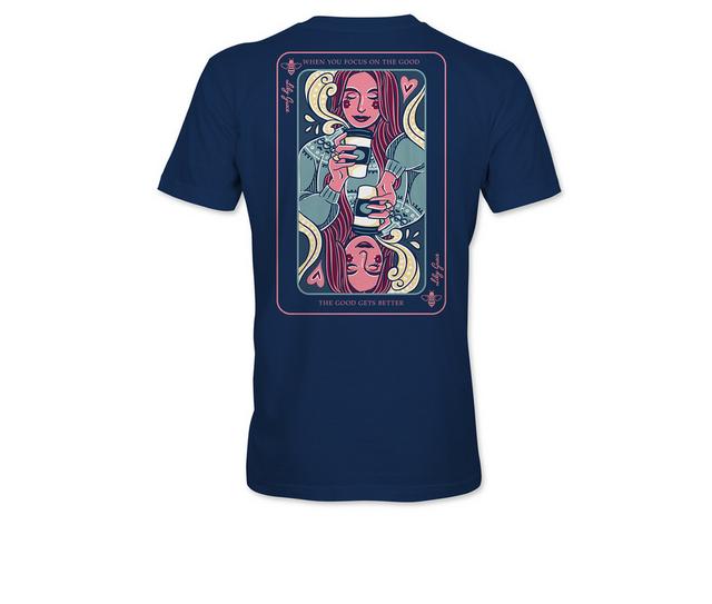 Lily Grace Queen of Hearts Shirt in Navy color