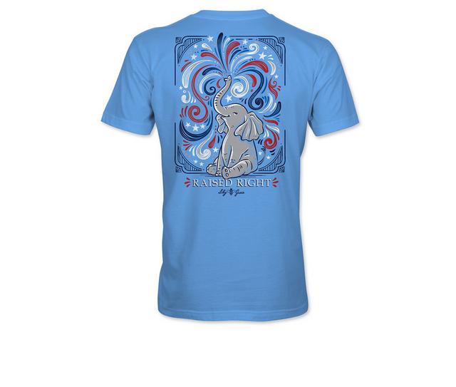 Lily Grace Raised Right Shirt in Azure color