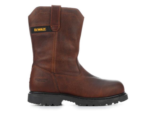 Men's DeWALT Edgemont Wellington Steel Toe Work Boots in Oiled Brown color