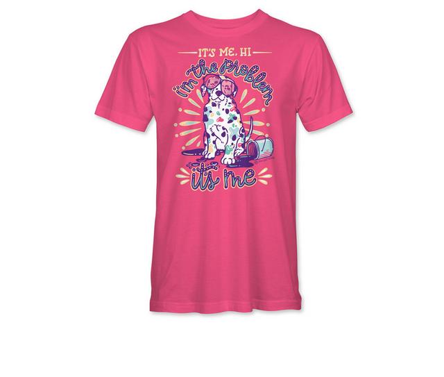 It's a Girl Thing Youth Im The Problem Short Sleeve Shirt in Safety Pink color