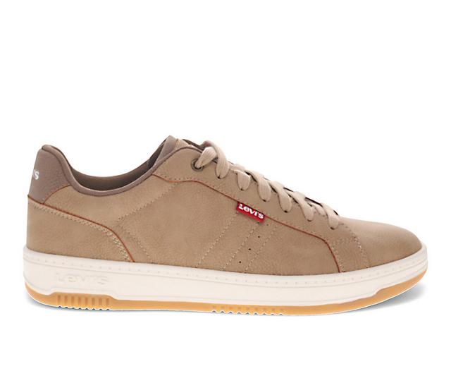 Men's Levis Carson Casual Sneakers in Dark Khaki color