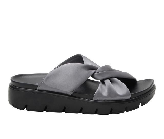 Women's ALEGRIA Rylie Wedge Sandals in Gunmetal color