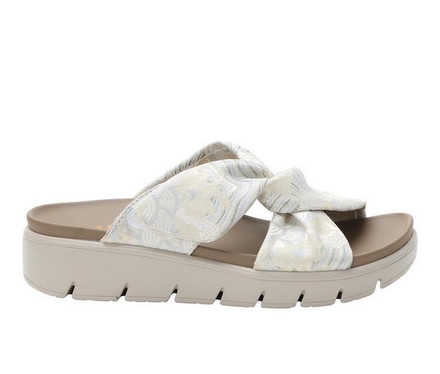 Women's ALEGRIA Rylie Wedge Sandals in Ice Cream color