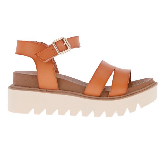 Girls' MIA Little Kid & Big Kid Fayte Wedge Sandal in Tan color