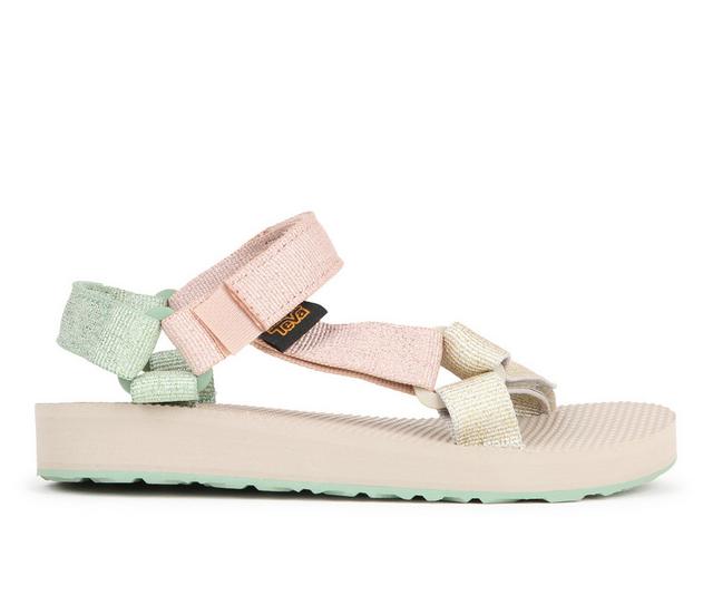 Girls' Teva Little Kid Original Universal Metallic Sandals in metallic clay color