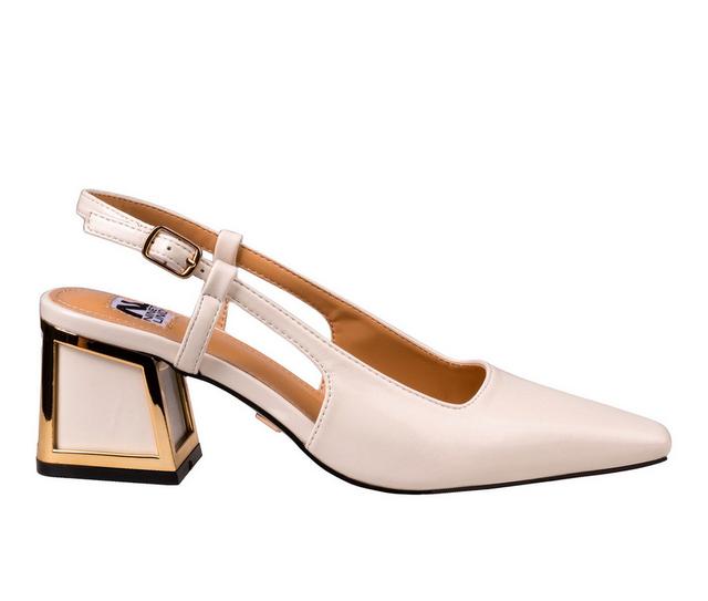 Women's Ninety Union Blake Slingback Pumps in Beige color