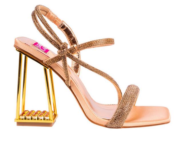 Women's Ashley Kahen Goddess Block Heels in Rosegold color