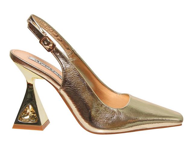 Women's Lady Couture Mistic Slingback Pumps in Gold color
