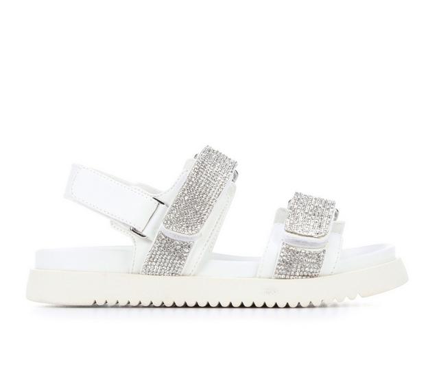 Girls' Madden Girl Little Kid & Big Kid Mamore Sandals in White Rhineston color