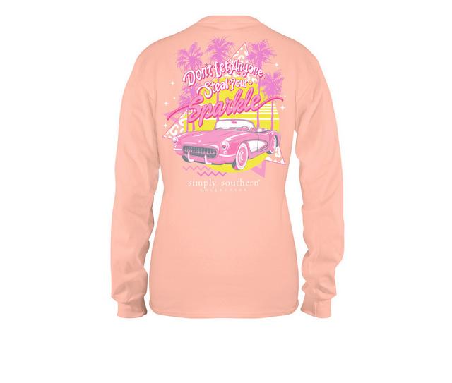 Simply Southern Sparkle Long Sleeve Barbiecore in Reef color