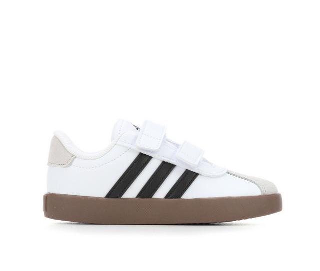 Boys' Adidas Infant & Toddler VL Court 3.0 Sneakers in White/Black color