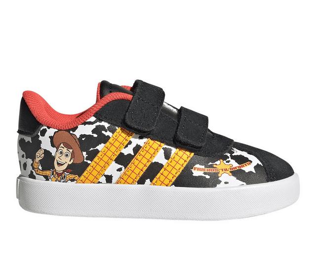 Kids' Adidas Infant & Toddler VL Court 3.0 Sneakers in Wht/Wht/Woody color