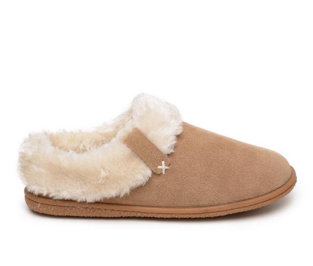 Minnetonka Camp Collar Scuff Slippers in Cinnamon color