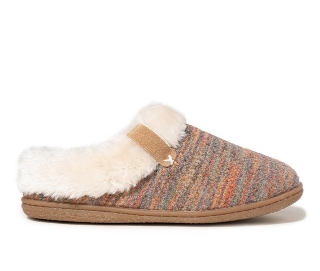 Minnetonka Camp Collar Scuff Slippers in Marble Salmon color