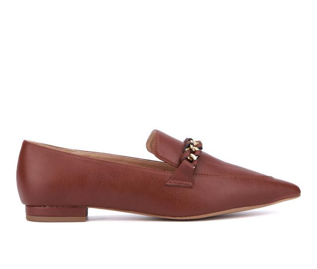 Women's Fashion to Figure Bambina Wide Width Loafers in Cognac Wide color