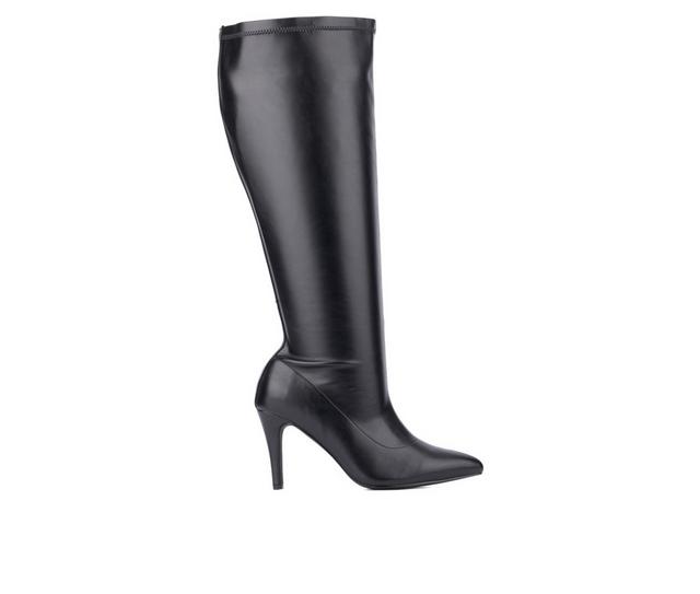 Women's Fashion to Figure Selena Wide Calf Knee High Boots in Black Wide color