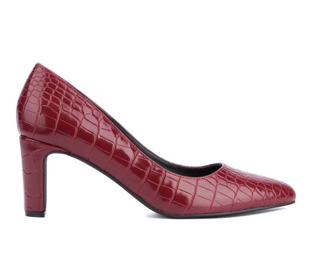 Women's Fashion to Figure Hope Wide Width Pumps in Wine Croc W color