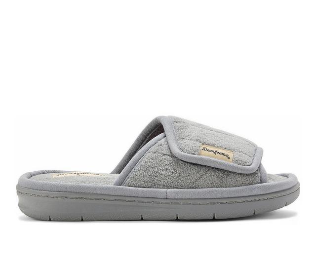 Dearfoams Mickey Terry Adjucstable Slide in Sleet color