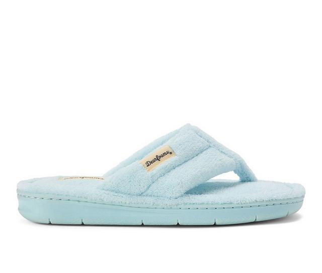 Dearfoams Wrenley Terry Thong in Blue Wash color