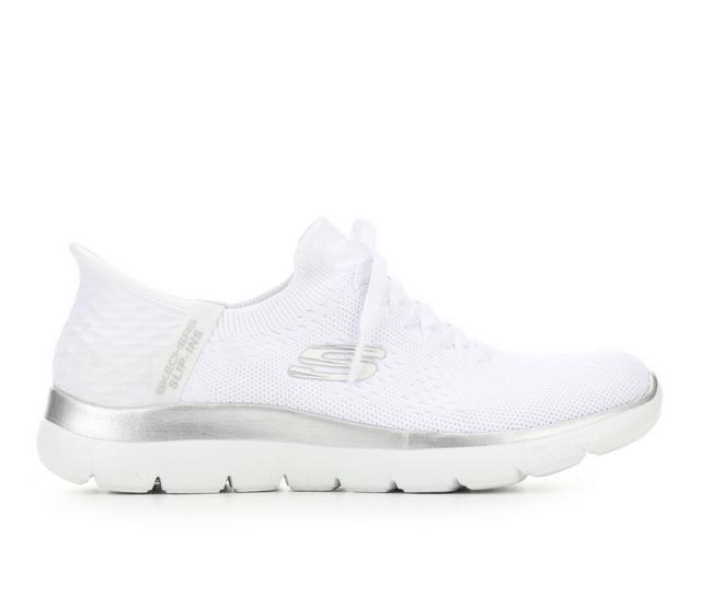 Women's Skechers 150127 Summit Slip-Ins Sneakers in White/Silver color