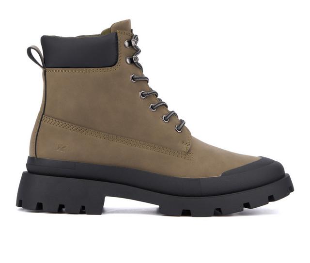 Men's Xray Footwear Joel Lace Up Boots in Olive Green color