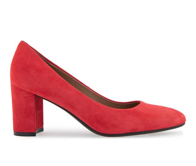 Women's Aerosoles Betsy Pumps in Red Suede color
