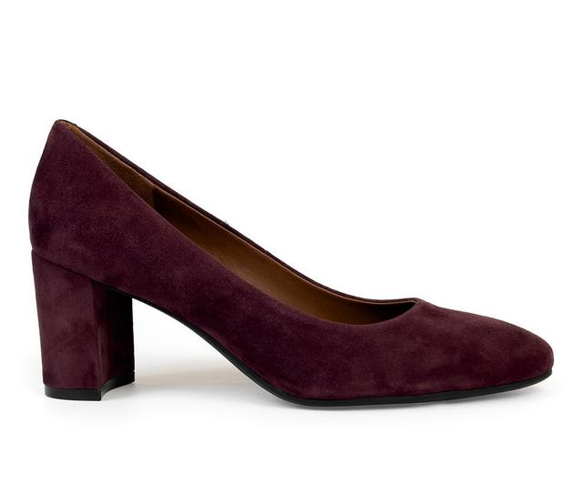 Women's Aerosoles Betsy Pumps in Fig Suede color