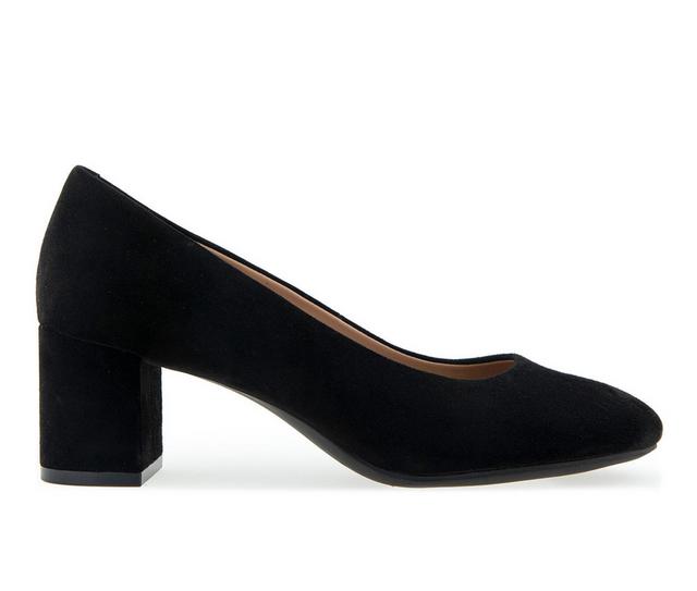 Women's Aerosoles Ebel Pumps in Black Suede color