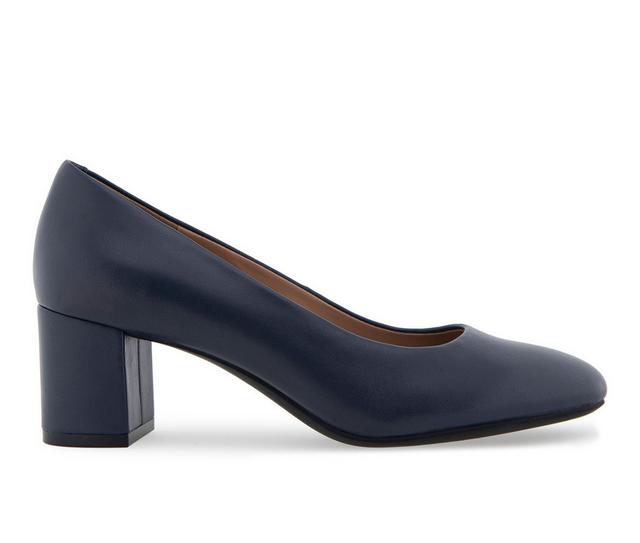 Women's Aerosoles Ebel Pumps in Navy Leather color