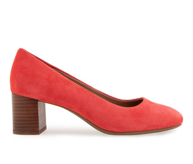 Women's Aerosoles Ebel Pumps in Coral suede color