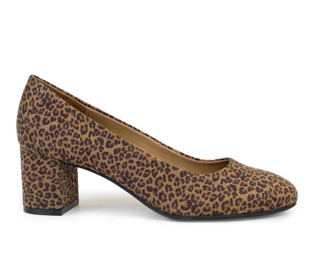 Women's Aerosoles Ebel Pumps in Tan Leopard color