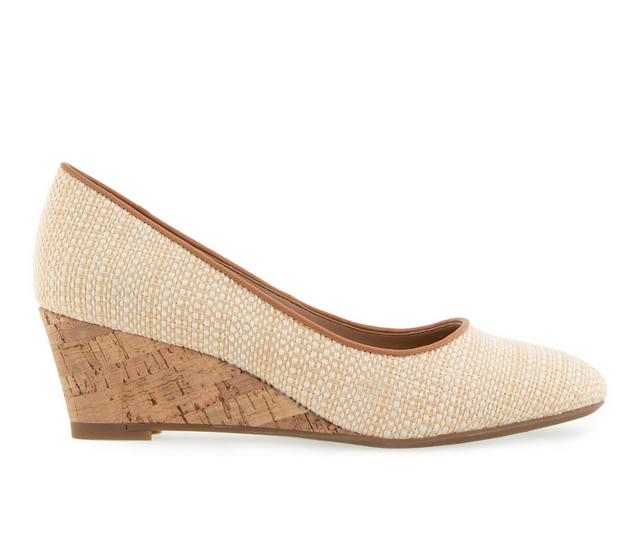 Women's Aerosoles Iris Wedges in Natural Raffia color