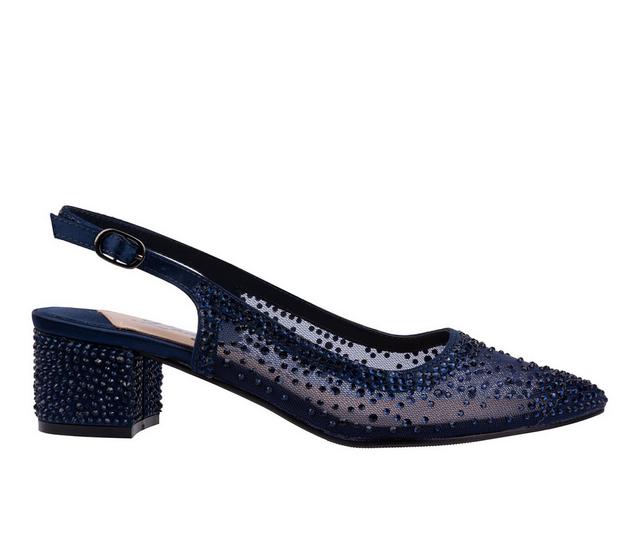 Women's Lady Couture Demi Slingback Pumps in Navy color