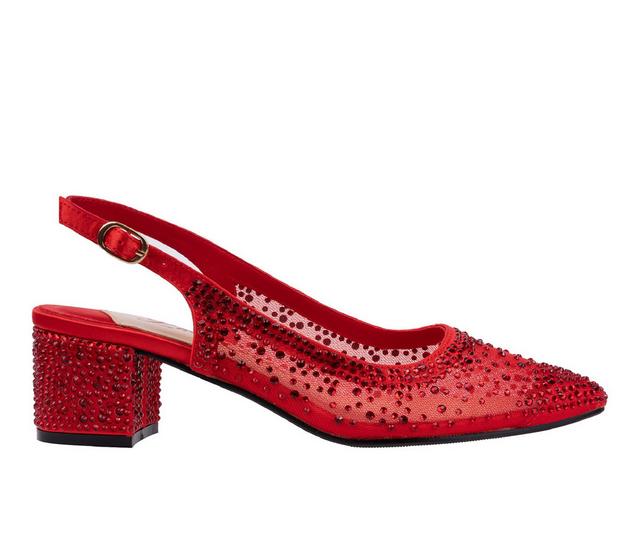 Women's Lady Couture Demi Slingback Pumps in Red color