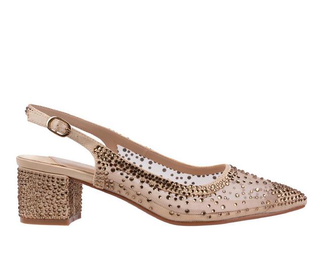 Women's Lady Couture Demi Slingback Pumps in Gold color