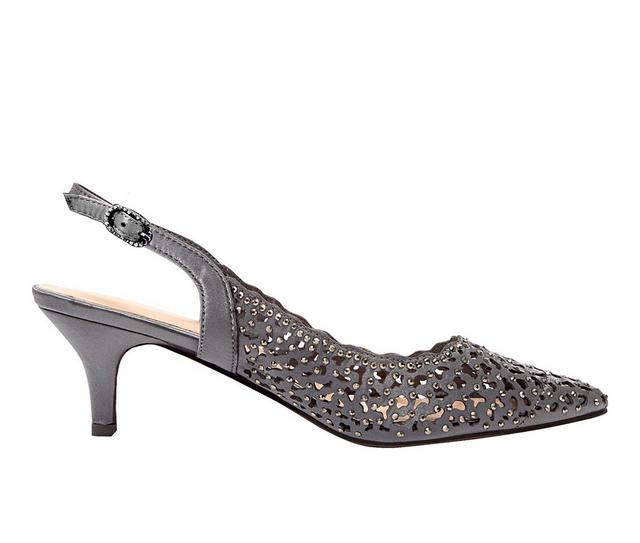 Women's Lady Couture Jewel Slingback Pumps in Pewtere color