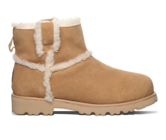 Women's Bearpaw Willow Ankle Winter Booties in Iced Coffee color
