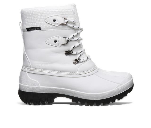 All white duck boots best sale