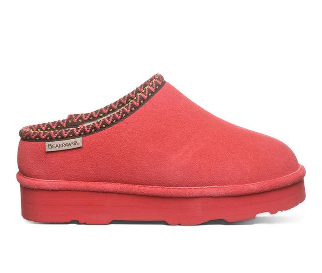 Women's Bearpaw Martis Winter Clogs in Guava color