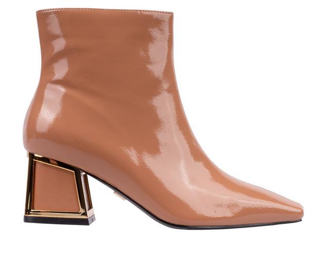 Women's Ninety Union Brooke Heeled Booties in Camel color