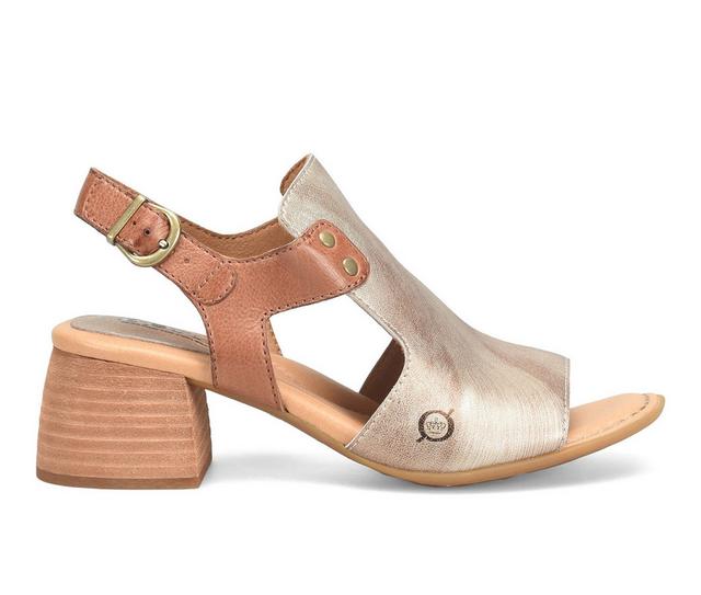 Women's Born Sylvie Sandals in Light Gold color