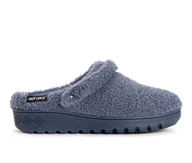 MUK LUKS Quianna Clog Slippers in Cloud Blue color